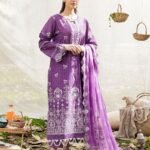 Purple Chikankari Elegance