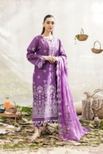 Purple Chikankari Elegance