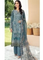 Teal Green Gold Embroidered Suit - Image 2