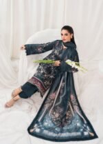 Midnight Teal Printed Lawn Suit