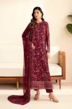 Maroon Royal Embroidered Suit - Image 2