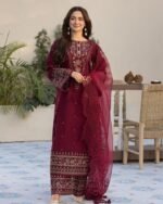 Maroon Royal Embroidered Suit