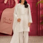 Ivory Floral Cotton Suit