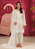 Ivory Floral Cotton Suit