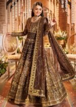 Chocolate Brown Embroidered 3-Piece Suit