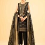 Classic Black & Gold Embroidered Suit