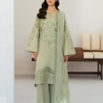 Sage Serenity Embroidered Suit