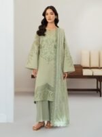Sage Serenity Embroidered Suit