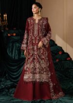 Burgundy Jacquard Party Suit - Image 2