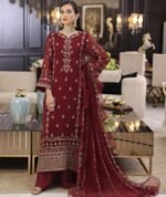 Maroon Royal Embroidered Suit - Image 3